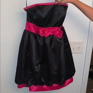 Black and hot pink dress